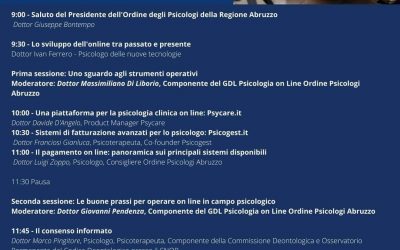 Convegno Ordine Psicologi Abruzzo. Diventare psicologi online: strumenti e buone prassi